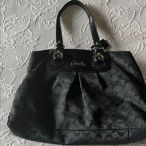 Coach Black Signature Shoulder Bag